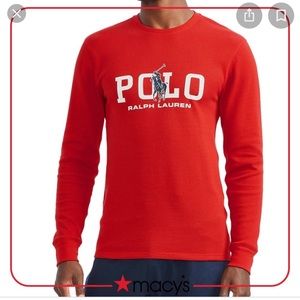 Polo Ralph Lauren RETAIL $45
Men's Waffle Knit Logo Long-Sleeve Thermal Shirt